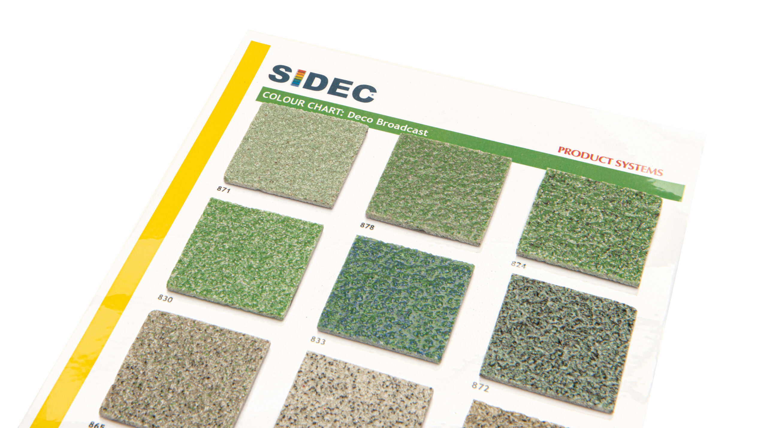 Sidec-Colour Chart_Deco Broadcast_groen-bruin tinten-detail